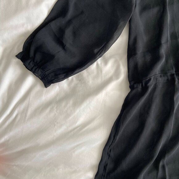 NWOT La Vie En Rose Sheer Black Cover Up - Picture 3 of 6